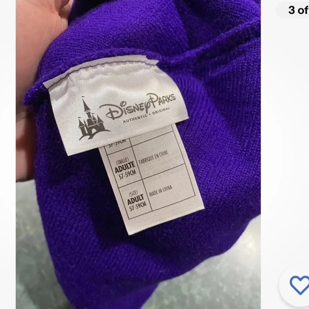 Disney Jack Skellington Night Before Christmas Beanie Hat Skull Purple White